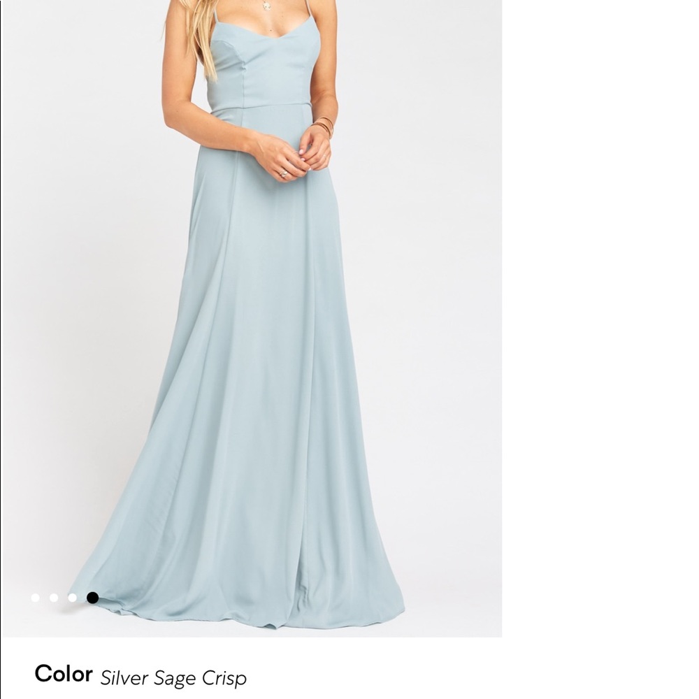 Godshaw Goddess Dress in Silver Sage Crisp - Picture 4 of 6